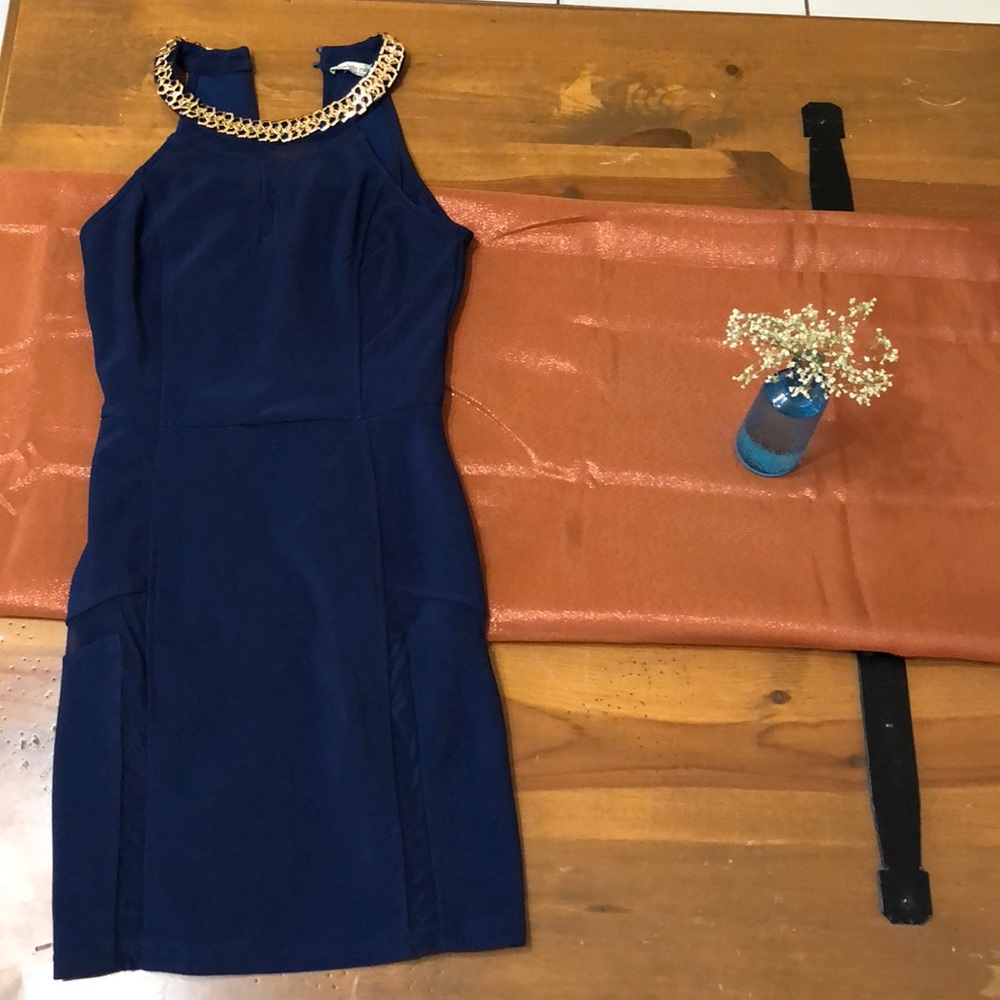 Blue bodycon dress